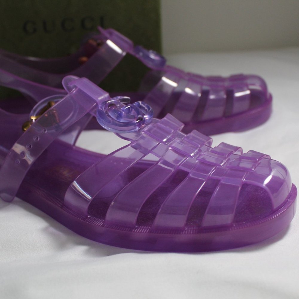 Gucci Translucent Purple Sandals - Picture 10 of 10